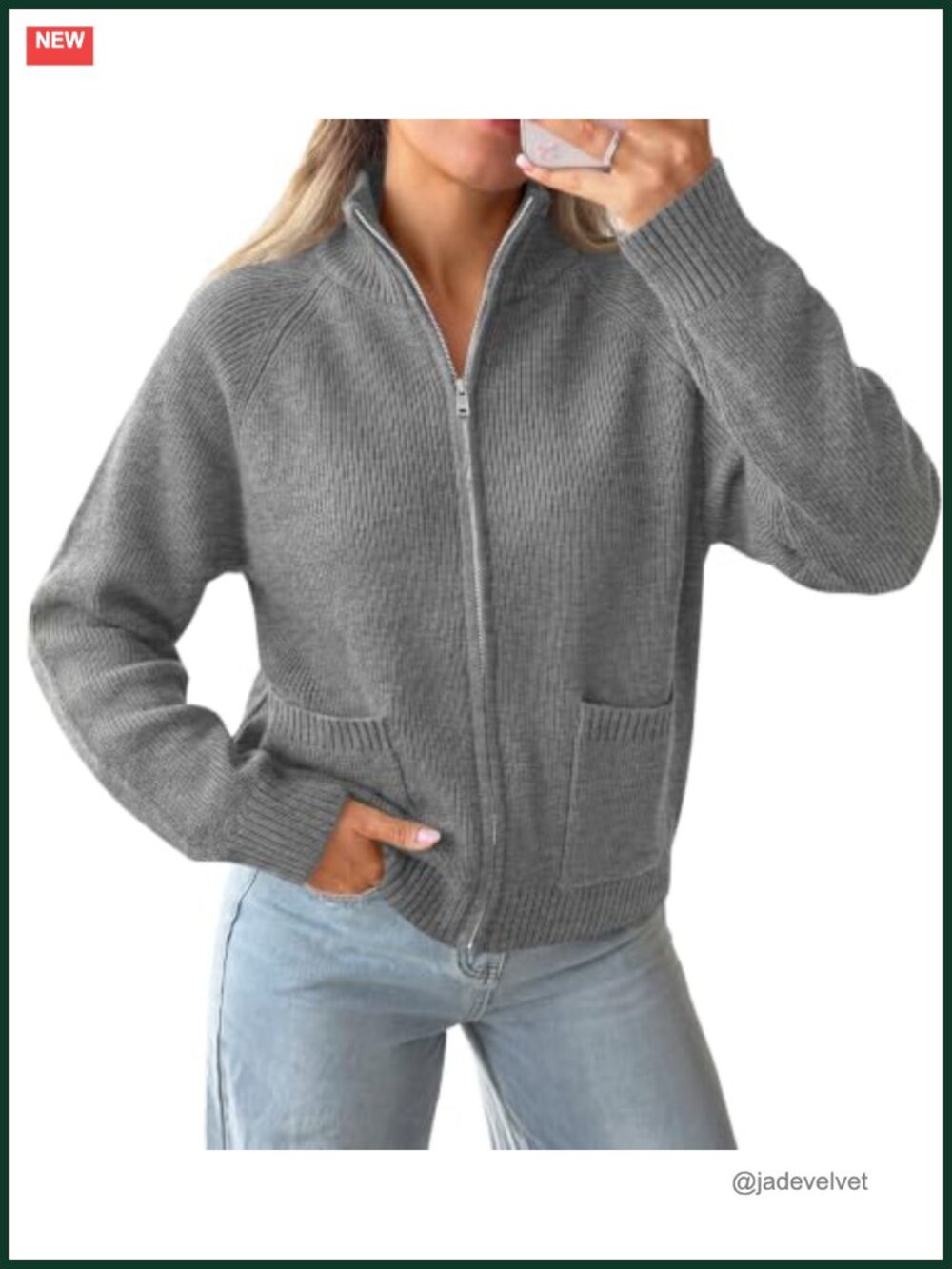 PRETTYGARDEN Womens Zip Up Cardigan Sweaters with Pockets Fall Jackets